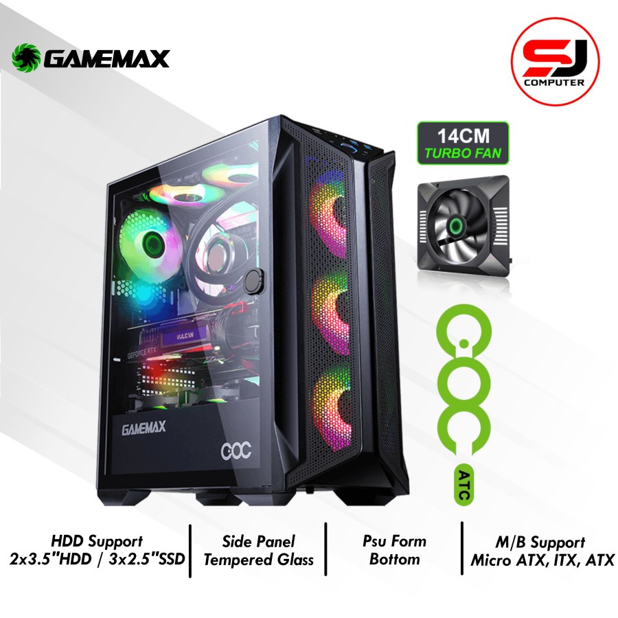 Gamemax Brufen C1 Cooling and Overcloking Gaming PC Case with PWM