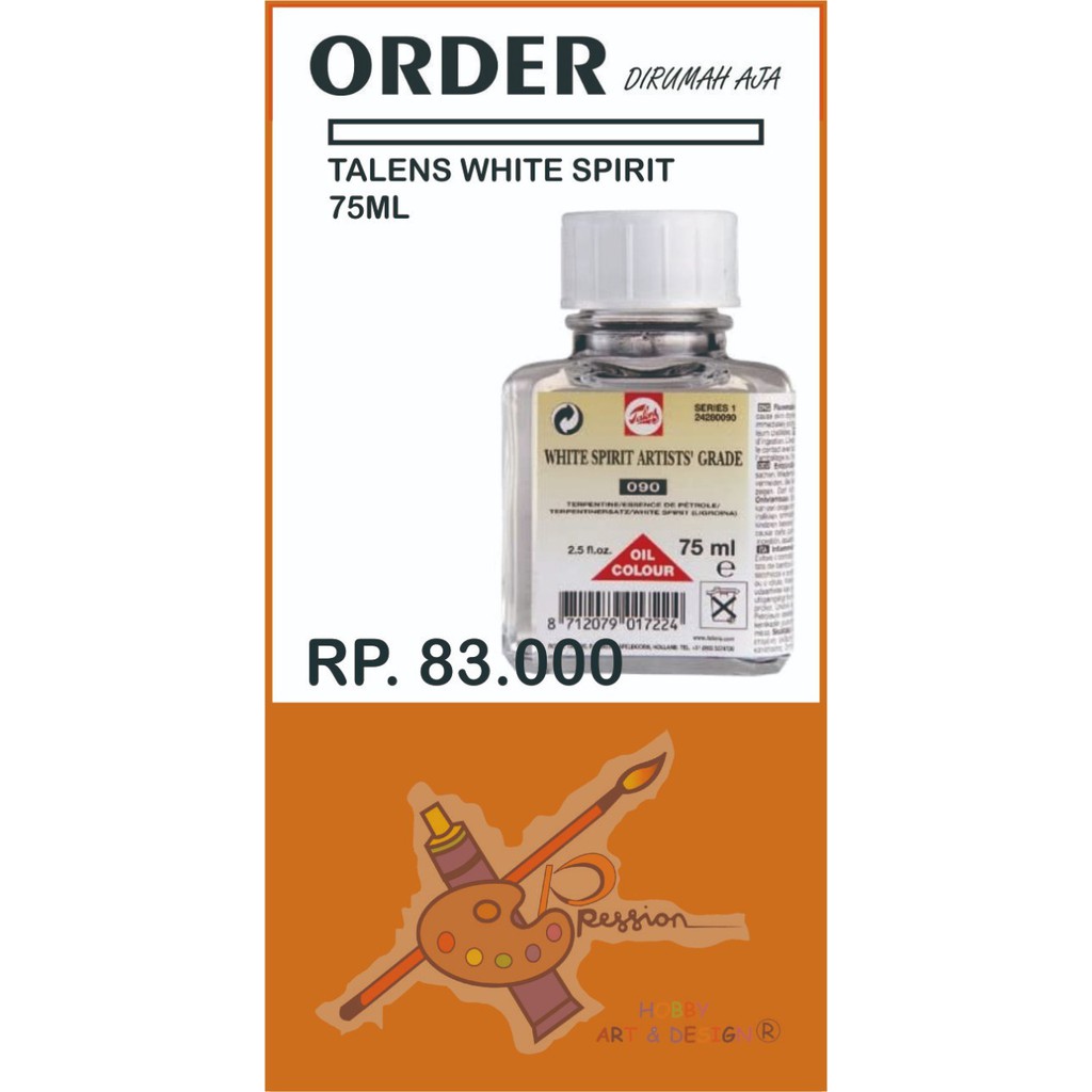 

TALENS WHITE SPIRIT (75M) FOR OIL COLOURS