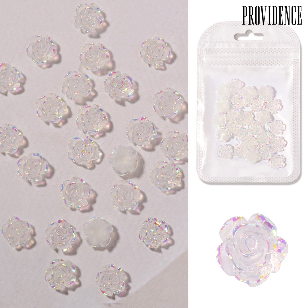 Providence 30pcs / Set Bunga Imitasi Aksen Glitter Untuk Aksesoris Nail Art / Manicure / Salon