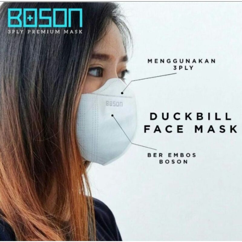 Elier Duckbill Face Mask isi 40pcs - premium duckbill masker - Hitam