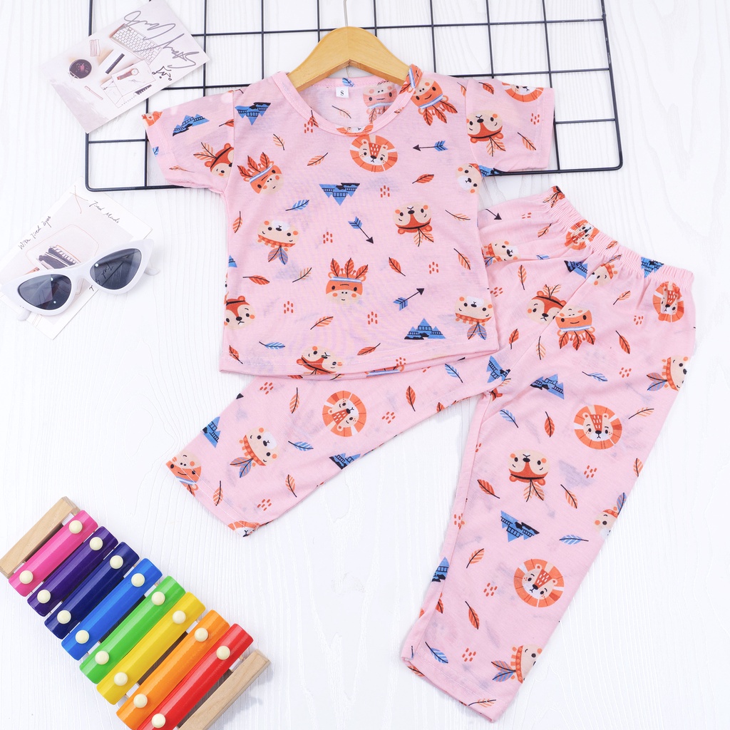 BAJU ANAK KAOS + CELANA UMUR 1-5 TAHUN SETELAN ANAK UNISEX INDIAN ONESET BAJU TIDUR ANAK