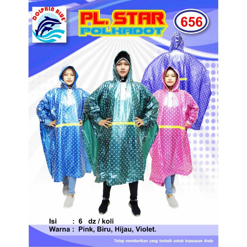 ua ,656 JAS HUJAN PONCO POLKADOT DOLPHIN