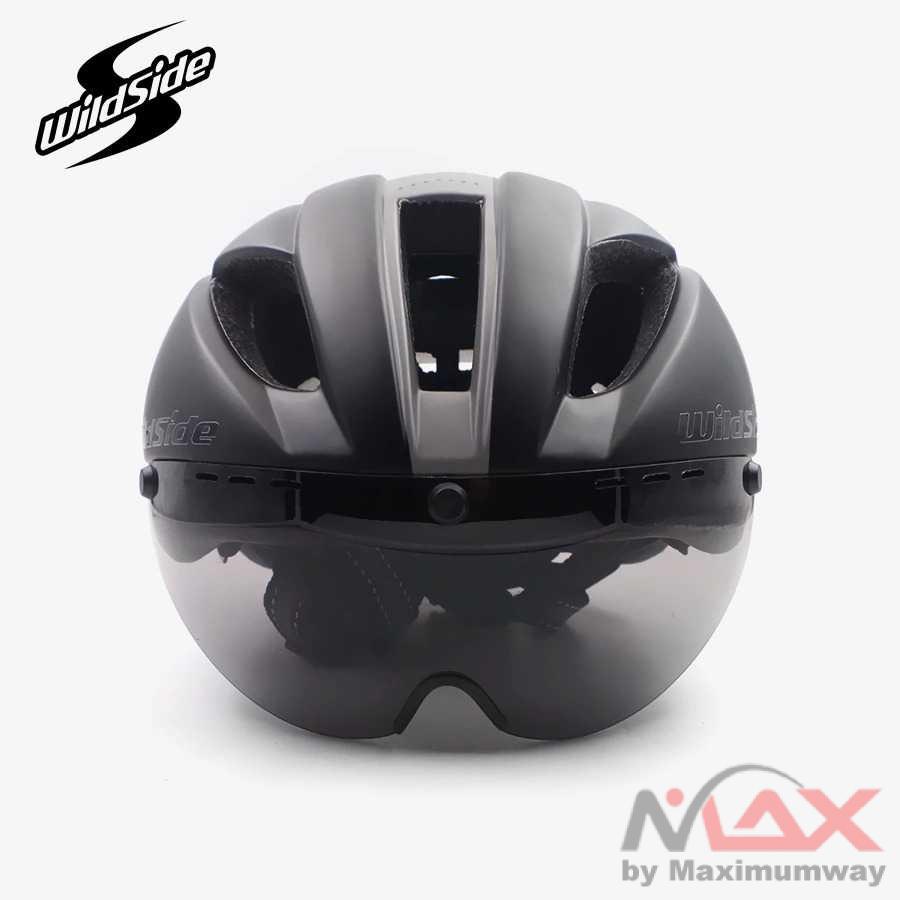 CAIRBULL Helm Sepeda Magnetic Visor Removable Lens - Size L (NO LOGO) Warna Hitam Abu-abu