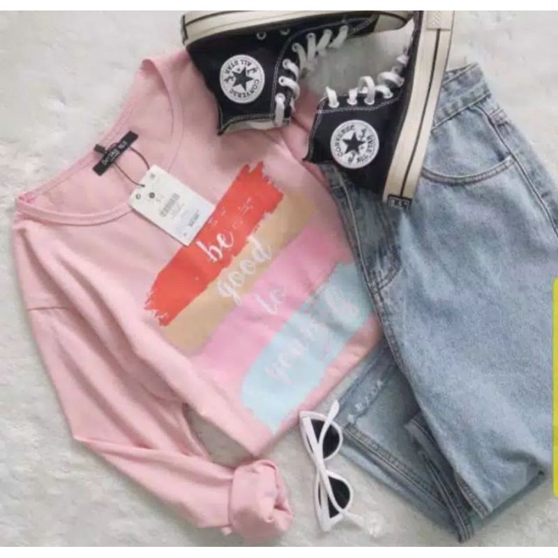 Kaos lengan panjang wanita T501 / Baju lengan panjang wanita