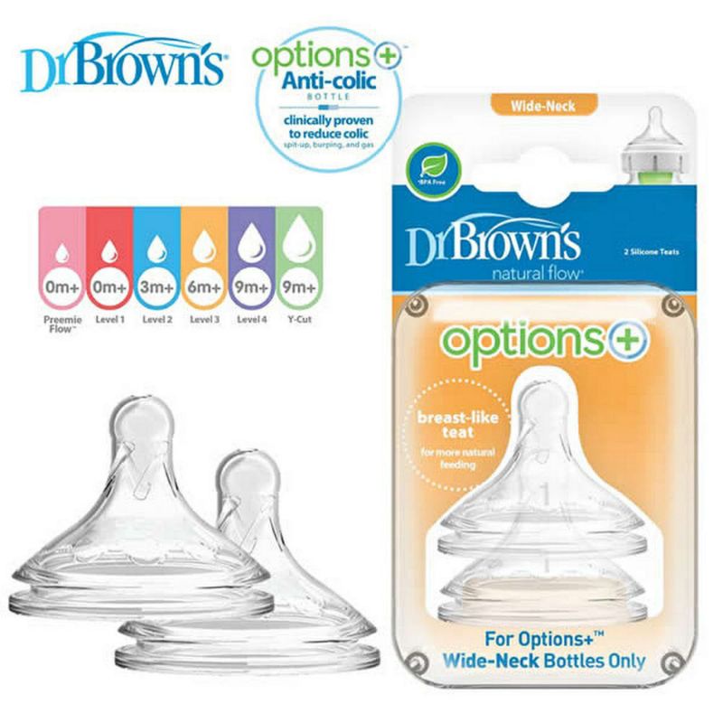 Dr brown's options+ wideneck nipple level/karet dot