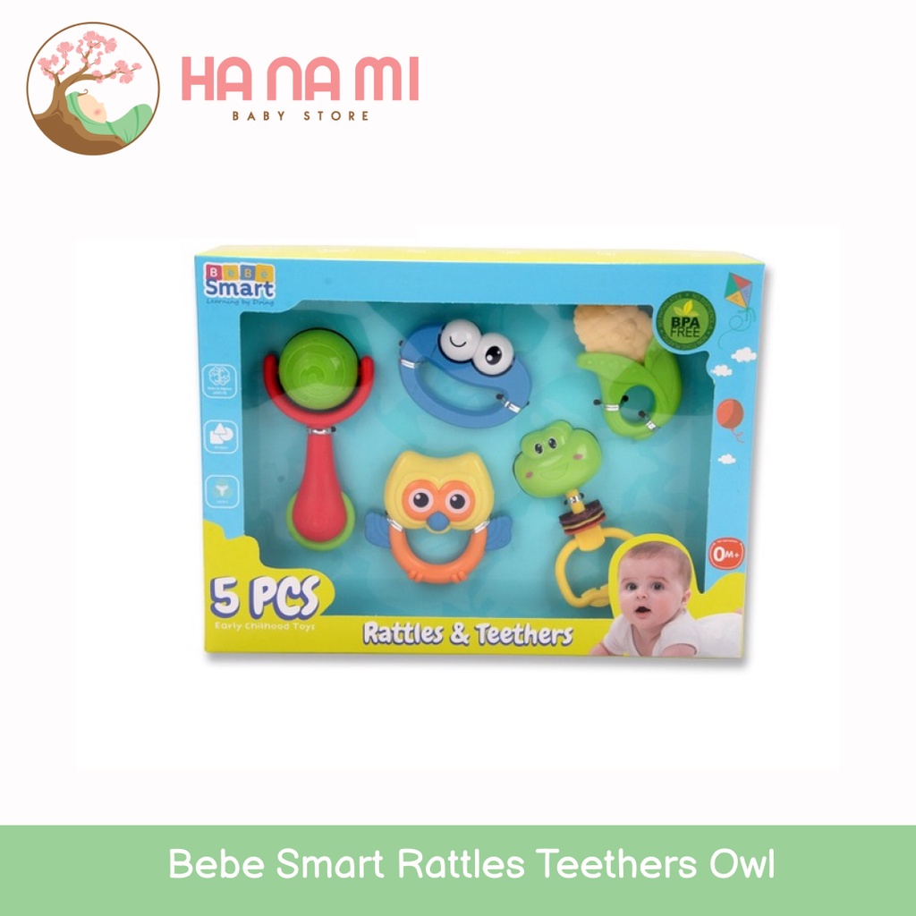 Bebe Smart Rattles &amp; Teethers Set 5pcs