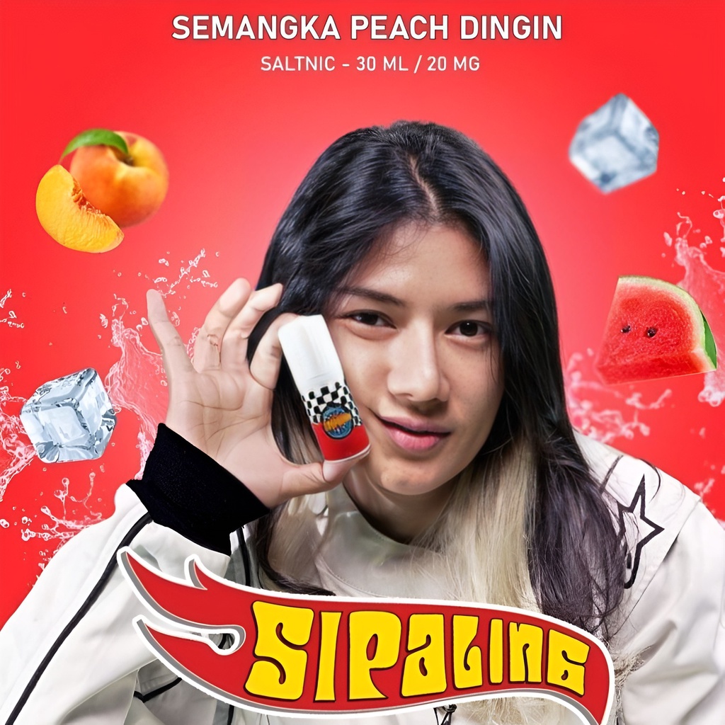 Sipaling Semangka Peach Dingin Salt Nic 30ML by Vaping Chills x Vamells