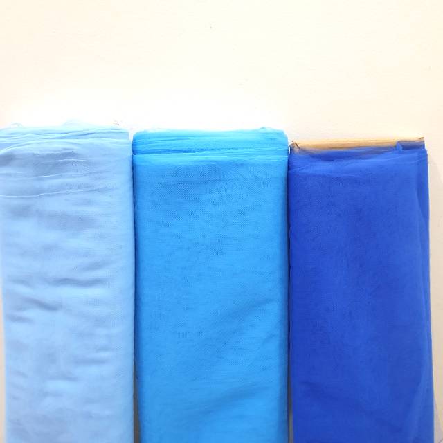 Kain Tile Tule Halus Biru Dongker