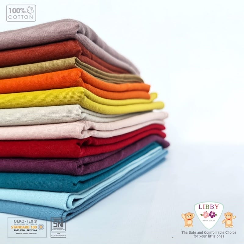 Libby Swaddle/Bedong Cotton Earth Colour ukuran 85x105 (Bedong Kain Super Warna Random)