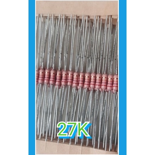 10.pcs. aneka nilai resistor Japan 1/2 wat bodi 1/4