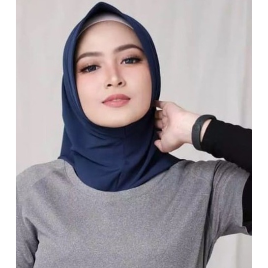 Bergo Sport Hijab Olahraga Pendek Jersey