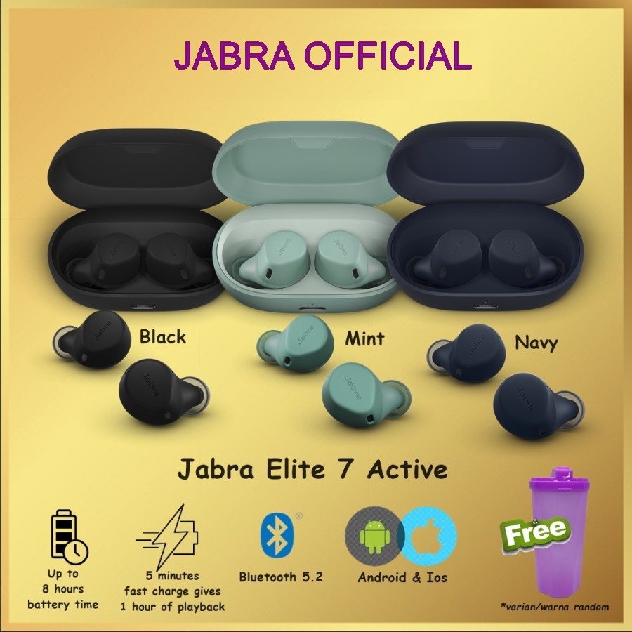 Jabra Elite 7 Active True Wireless Earphone TWS Bluetooth Earbuds Active Noise Cancellation