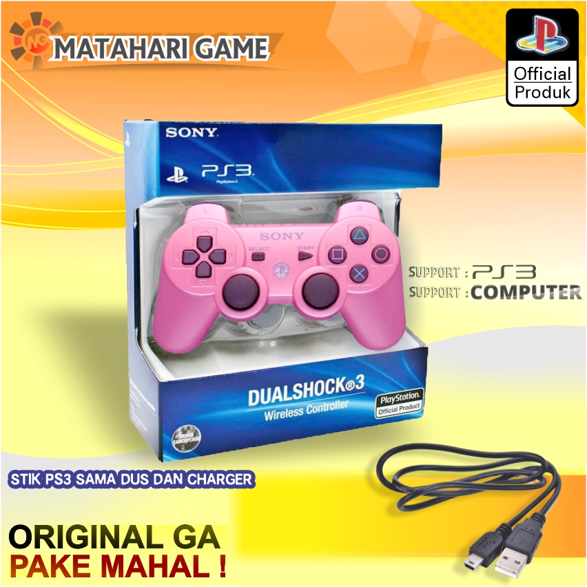 [ +DUS SQNY ] Stik Stick PS3 OP Putih Wireless Getar