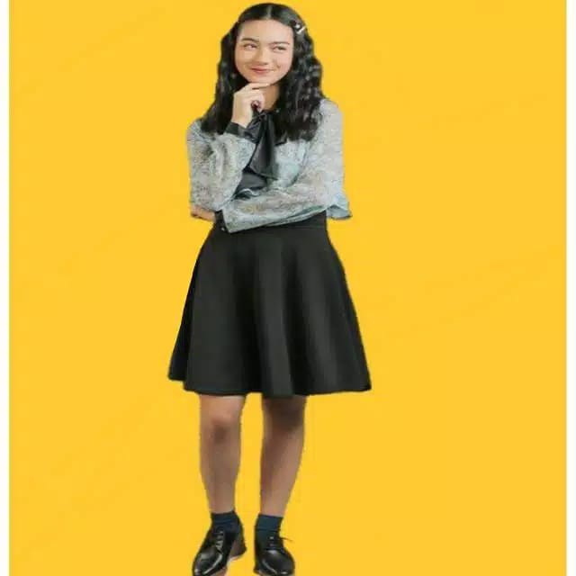 ROK MINI / ROK MIDI FLARE SKIRT SCUBA / ROK PAYUNG LEBAR PENDEK / Rok pendek korean