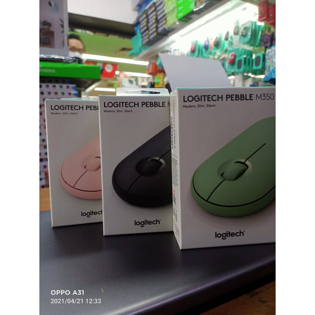 mouse logitech dual conection bluetooth dan wireles logitech pebble m350 original 100%