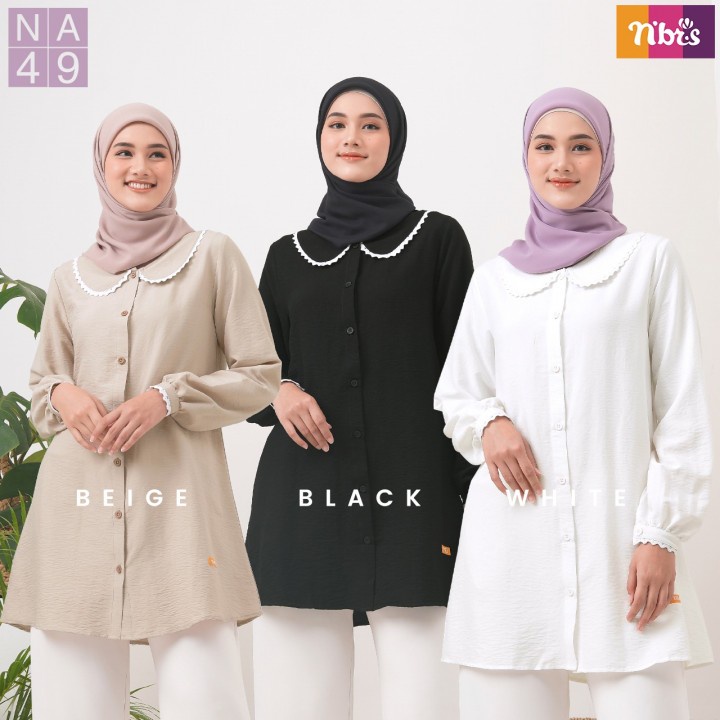 NA 049 / TUNIK NIBRAS NA 049 / ATASAN HITAM / ATASAN PUTIH / TUNIK PUTIH / TUNIK HITAM / ATASAN NIBR