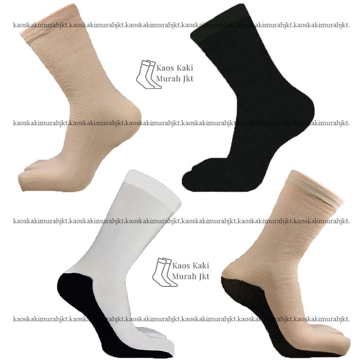 KAOS KAKI WANITA JEMPOL MUSLIMAH POLOS DAN MOTIF NILON UKURAN L-1