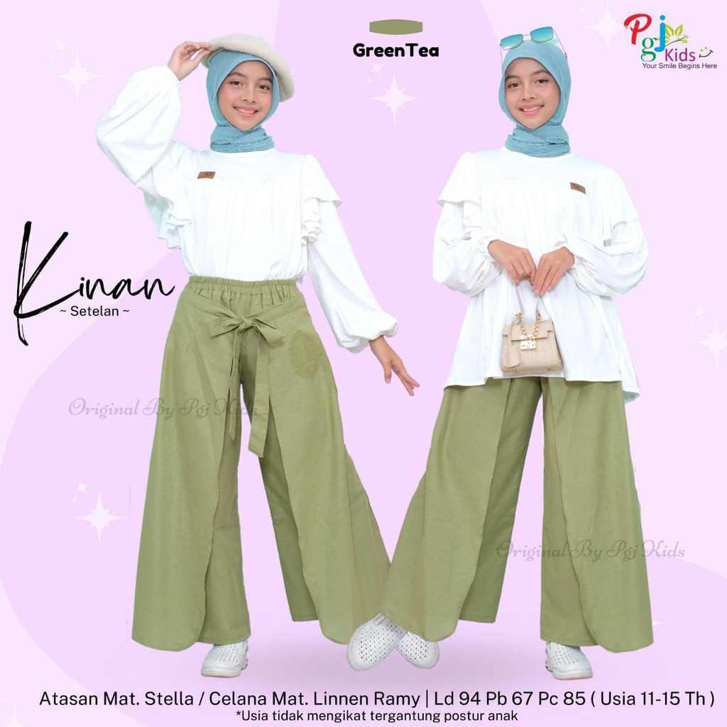 BAJU ANAK PEREMPUAN SETELAN ANAK ABG PEREMPUAN SETELAN CELANA KULOT GARIS REMAJA PEREMPUAN TERBARU