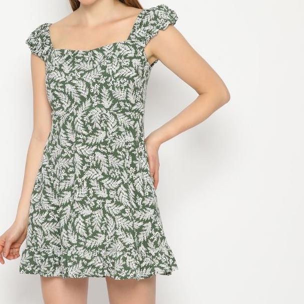 ✺ Old Navy Fit and Flare Puff-Sleeve Dress ۝