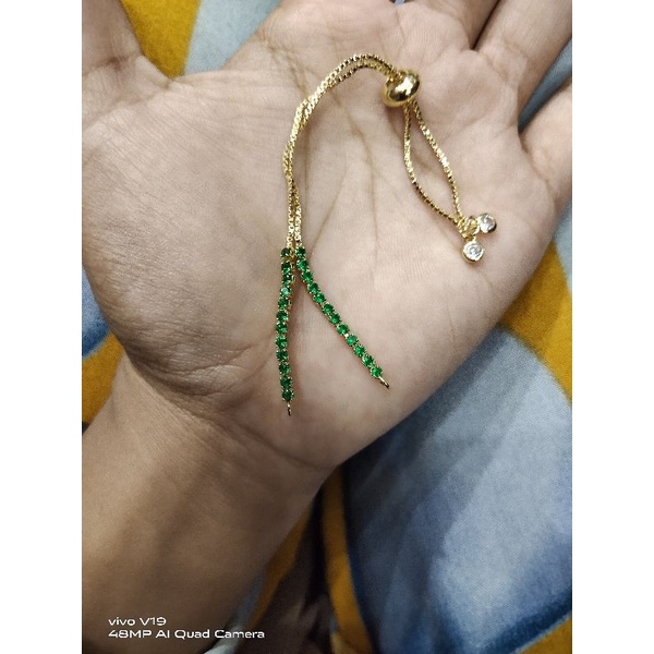 gelang tangan serut italy mata kotak / bulat