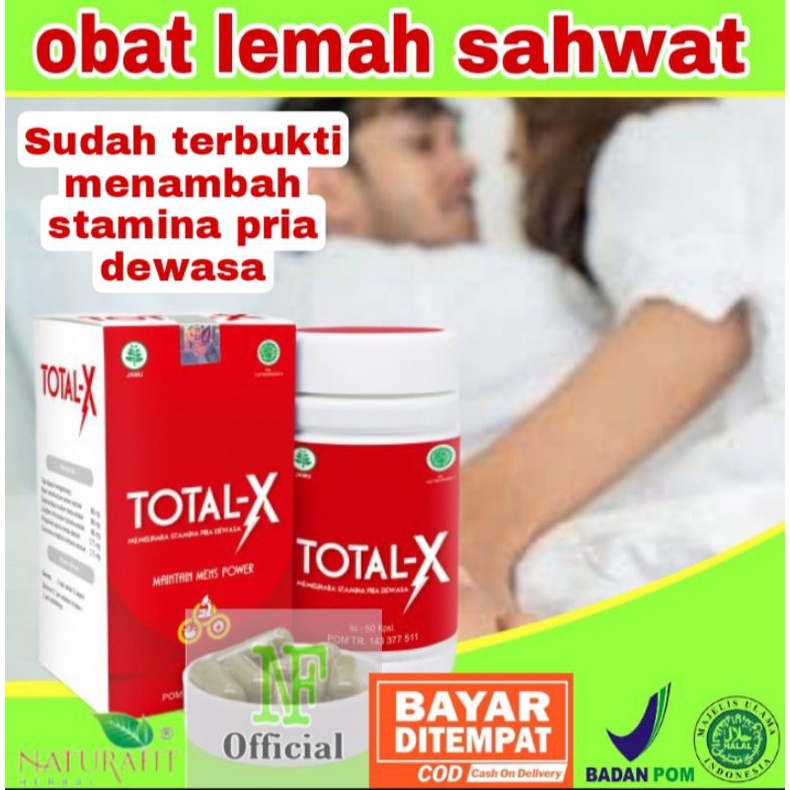 TOTAL-X OBAT LEMAH SYAHWAT OBAT KUAT PENAMBAH TENAGA OBAT MENGHAMBAT EJAKULASI DINI ISI 50 KAPSUL