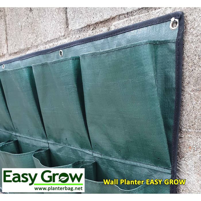 Wall Planter BAG 16 Kantong ( 2 x 8 ) EASY GROW POT BIBIT TANAMAN GANTUNG DINDING HIAS BUNGA