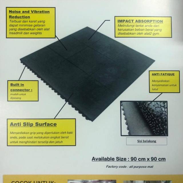 Rubber gym / matrass karet gym