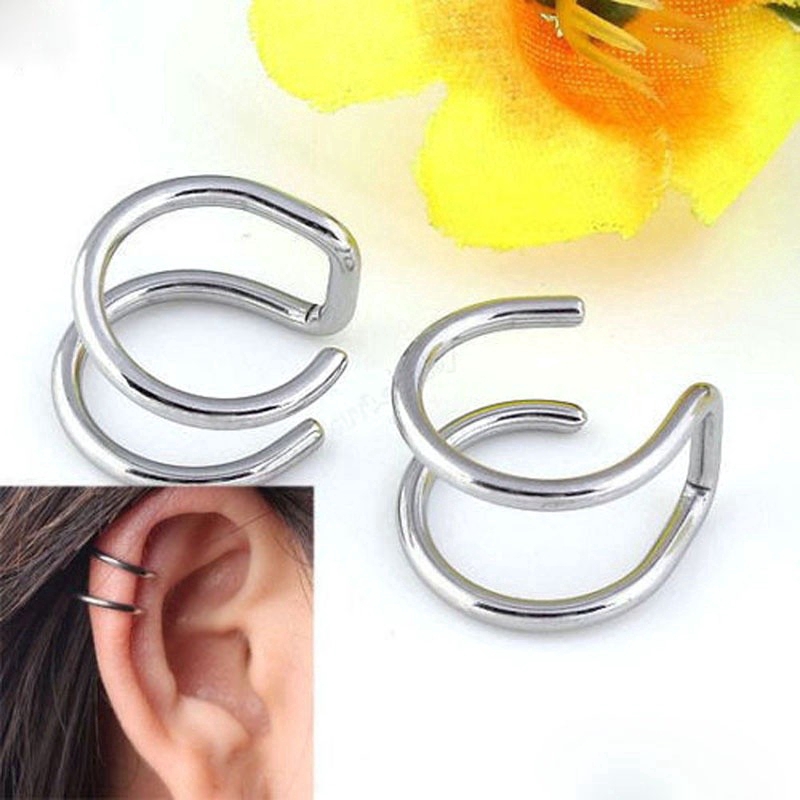 Anting Klip Tanpa Tindik Gaya Punk Untuk Pria Dan Wanita