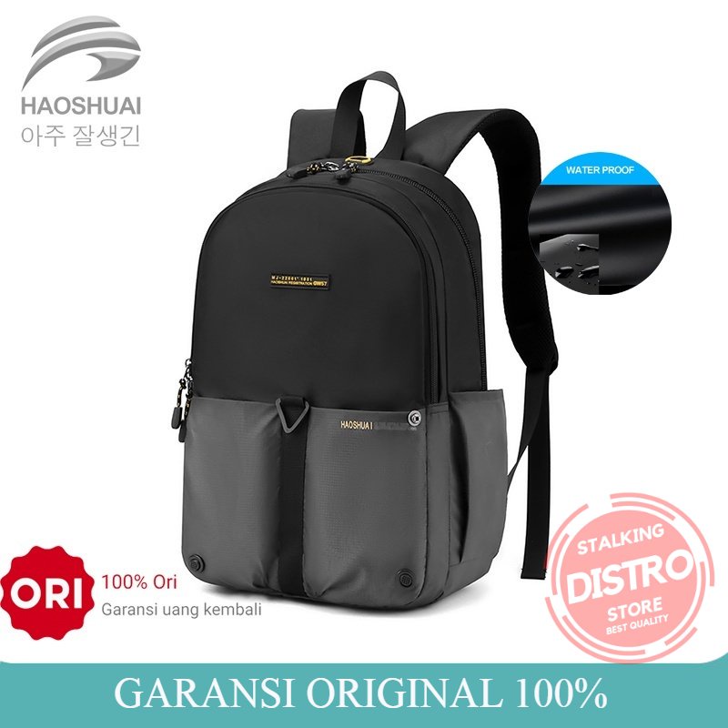 Tas Ransel Pria HAOSHUAI 6815 Tas Laptop Pria Waterproof