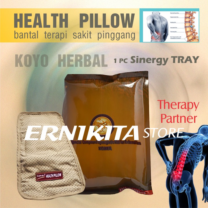 HEALTH PILLOW BANTAL KESEHATAN TULANG BELANG - Alat Terapi Sakit Pinggang