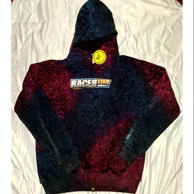 Hoodie Racertees Splash Blue Red Original