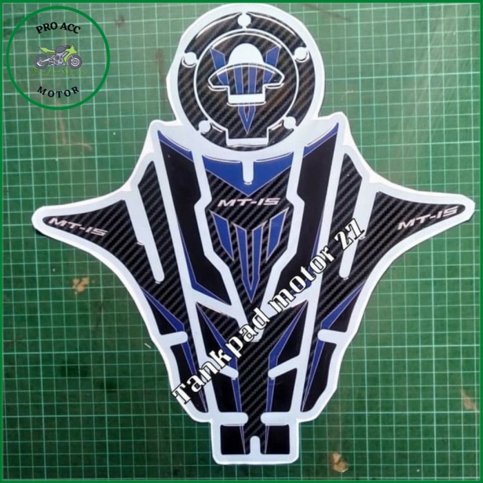 Sticker Stiker Resin Timbul Tankpad Tank Protector Premium Yamaha MT15 - Putih