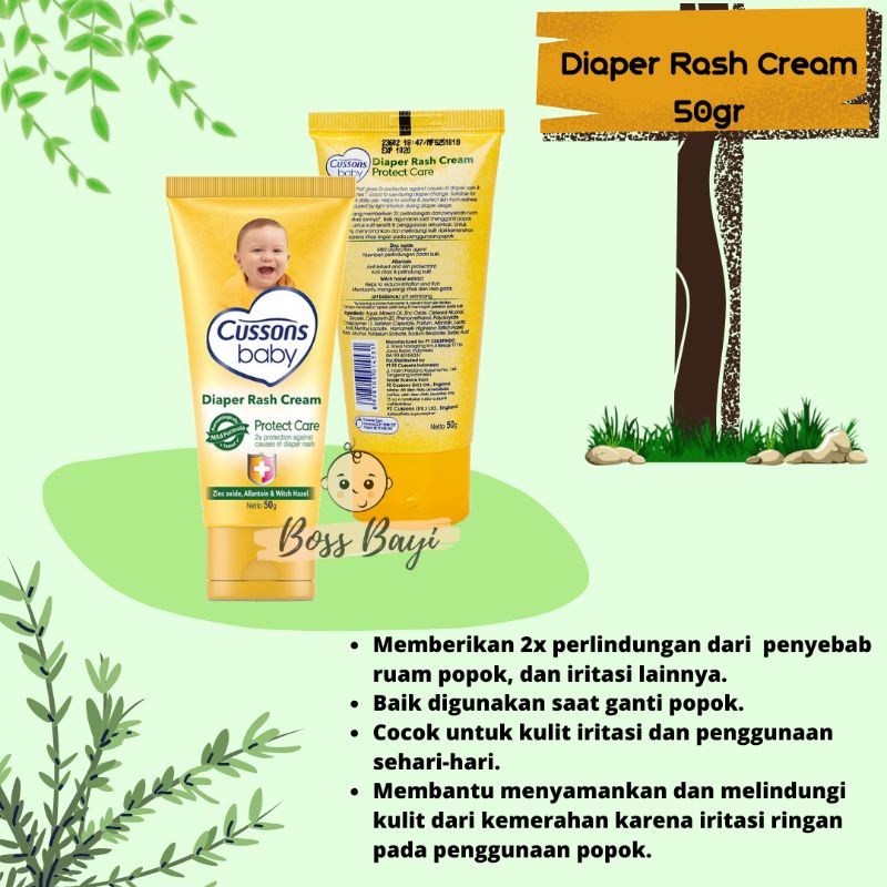 Cussons Protect Care Diaper Rash Cream 50gr Krim Ganti Popok Bayi