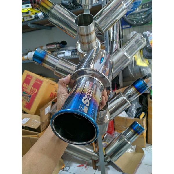 Muffler knalpot saringan knalpot spoon knalpot racing spoon knalpot honda universal full stainless