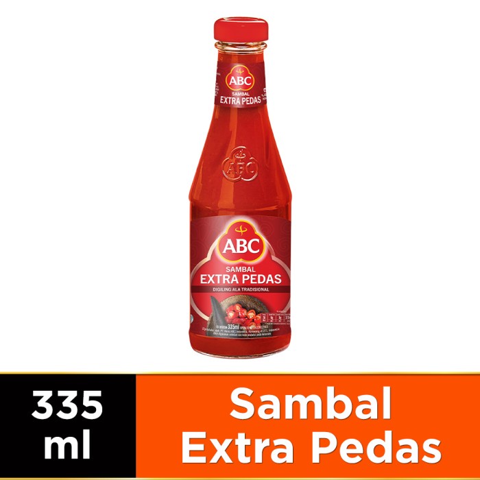 

sambal-aneka- abc bundling abc sambal extra pedas 335 ml & abc saus tomat 135 ml -aneka-sambal.