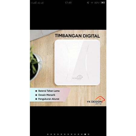 Timbangan Badan Digital Merk YK Design