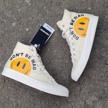 Sepatu Pria / Wanita Converse 70s High Dont Be Mad Just F*cking Smile Size 37 - 43