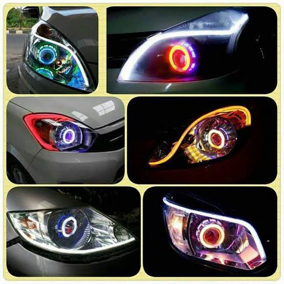 LED DRL FLEXIBLE / ALIS LAMPU ANGEL EYE 30 CM MOBIL DAN MOTOR Nmax Vario CBR CB 150R Vixion NINJA