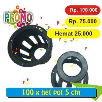 100 x Net Pot 5 cm