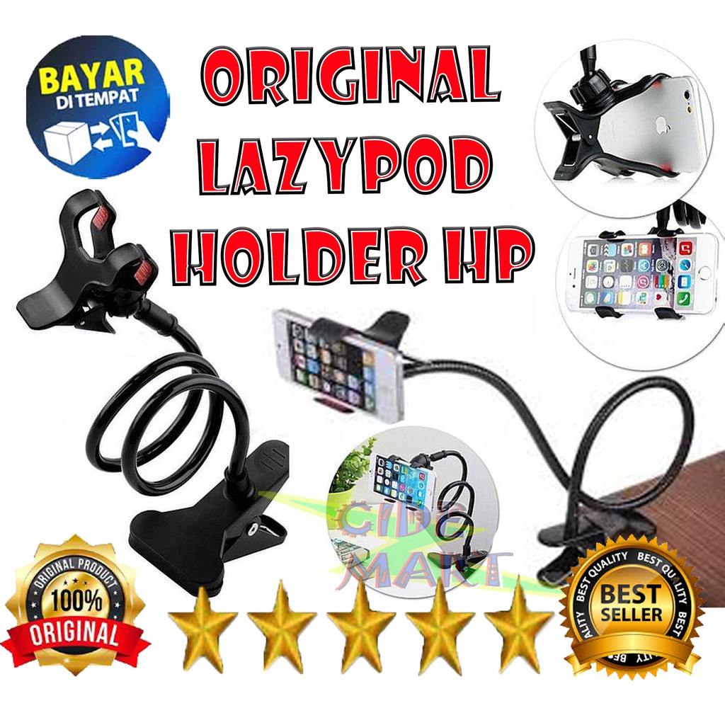 [ORIGINAL] LAZYPOD HOLDER JEPITAN HP SERBAGUNA CAKAR 4 TERMURAH