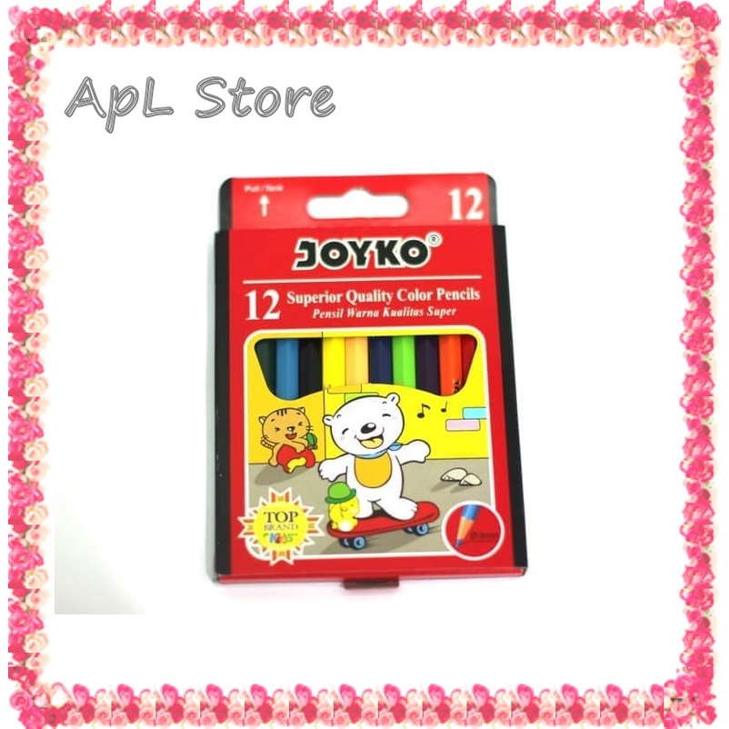 

Pensil Warna Joyko 12 Warna Pendek cp-107 Pewarna Mini A001