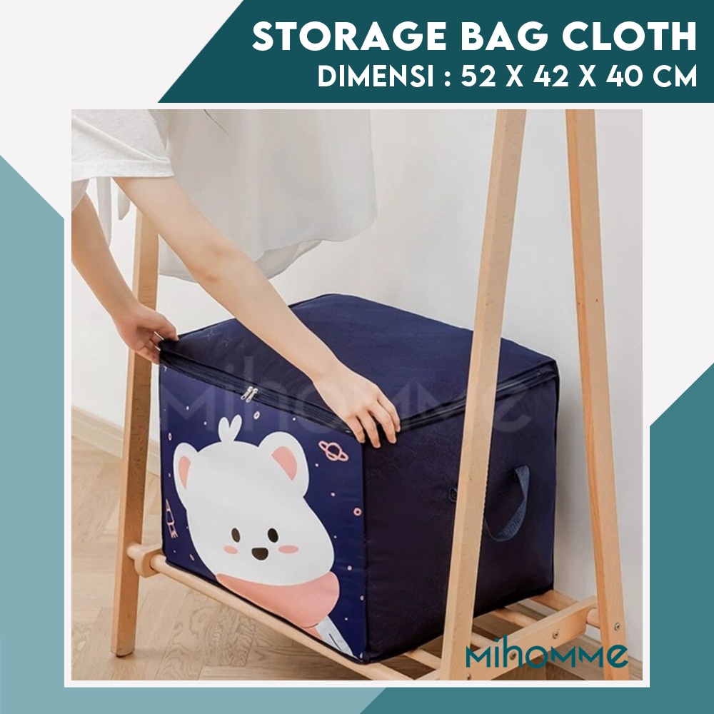 Storage Bag Organizer Cloth Kotak / Box Tempat Penyimpanan Pakaian Selimut