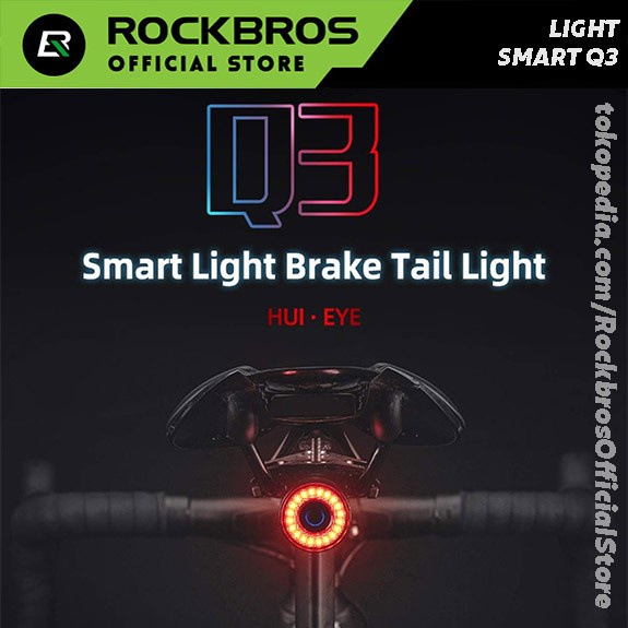 Lampu Sepeda Belakang ROCKBROS Smart Auto Sensing Light Waterproof -Q3 BEST SELLER