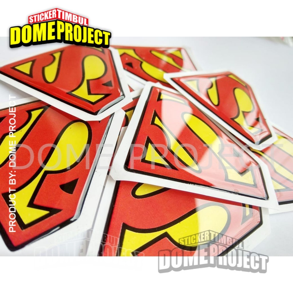 SUPERMAN LOGO STIKER EMBLEM LENTUR AKSESORIS SEPEDA MOTOR OUTDOOR