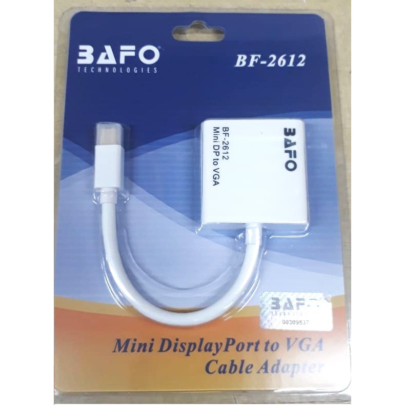 Mini DP to VGA BAFO BF-2612 -MINI DISPLAYPORT TO VGA ADAPTER CONVERTER