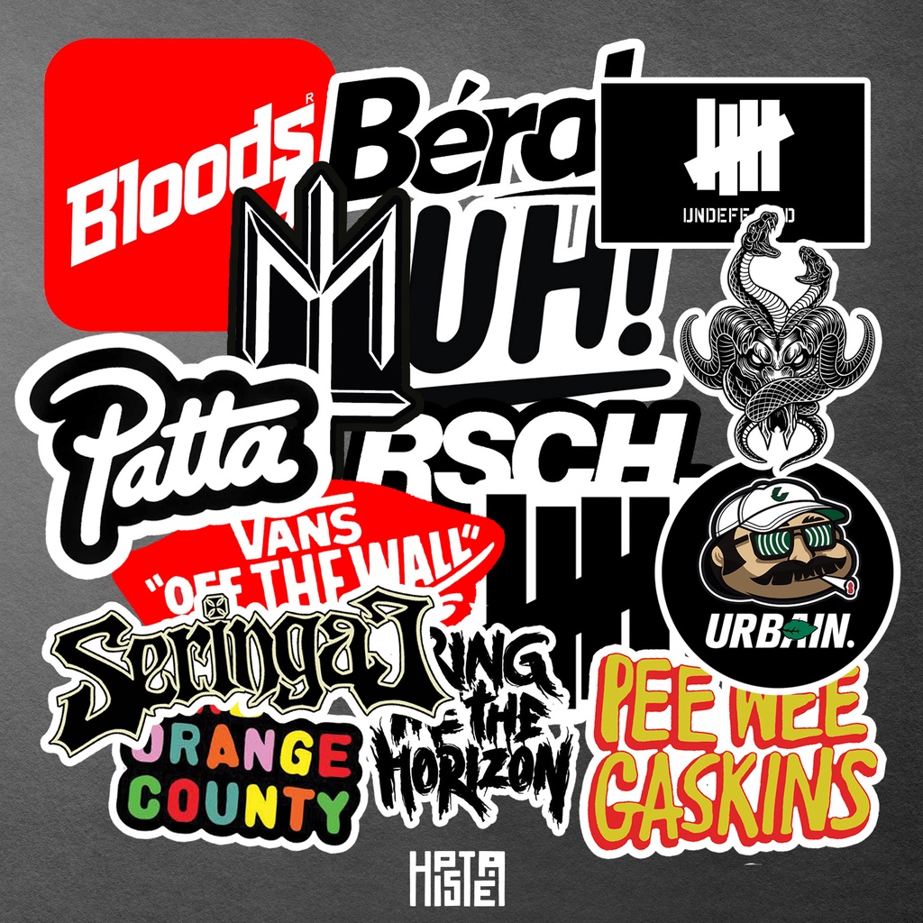 Aesthetic Sticker Distro Logo BRAND LOKAL Indonesia - Sticker Laptop Aesthetic