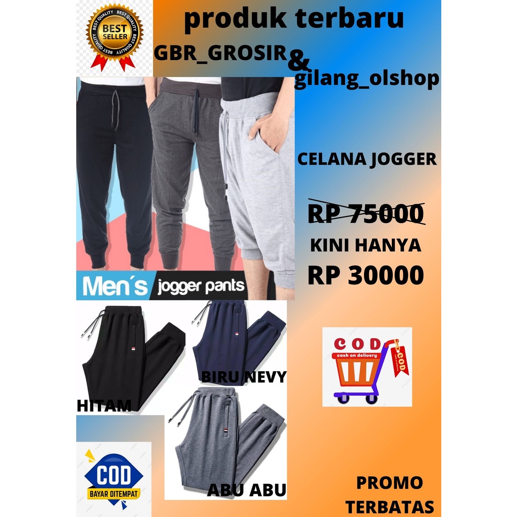 Celana Joger Pria Surfing Distro Premium Training Jogger Trackpant Sweat Azh Panjang PGO