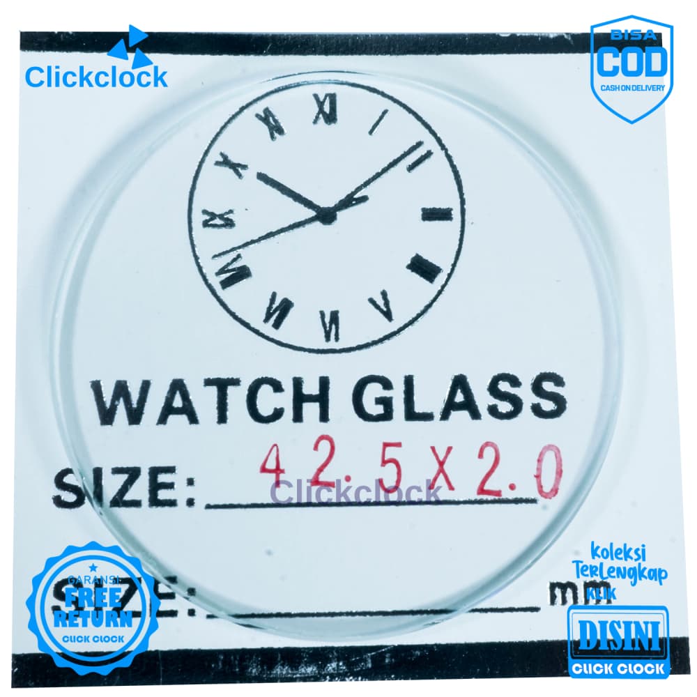 Kaca Jam Kaca Bahan Watch Glass PNC-425 Murah 4,25 cm