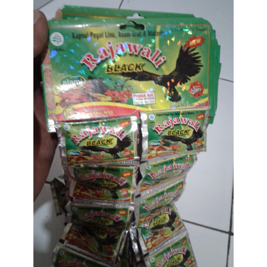 Paket 50 Hanger Jamu Rajawali Black Kapsul jamu tradisional obat asam urat