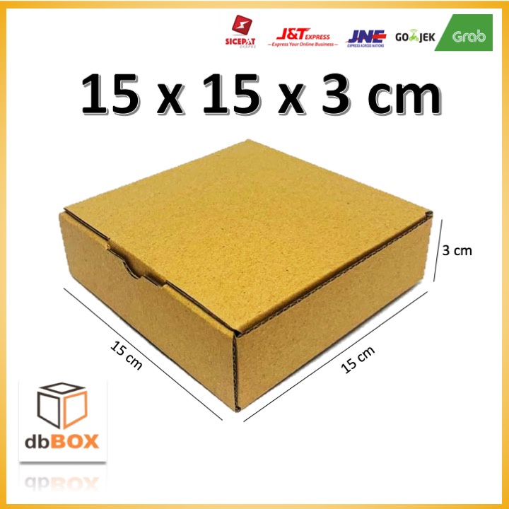 

Kardus 15x15x3 cm | Box Die Cut dan Easy Usage | Box Kue Tart & Snack
